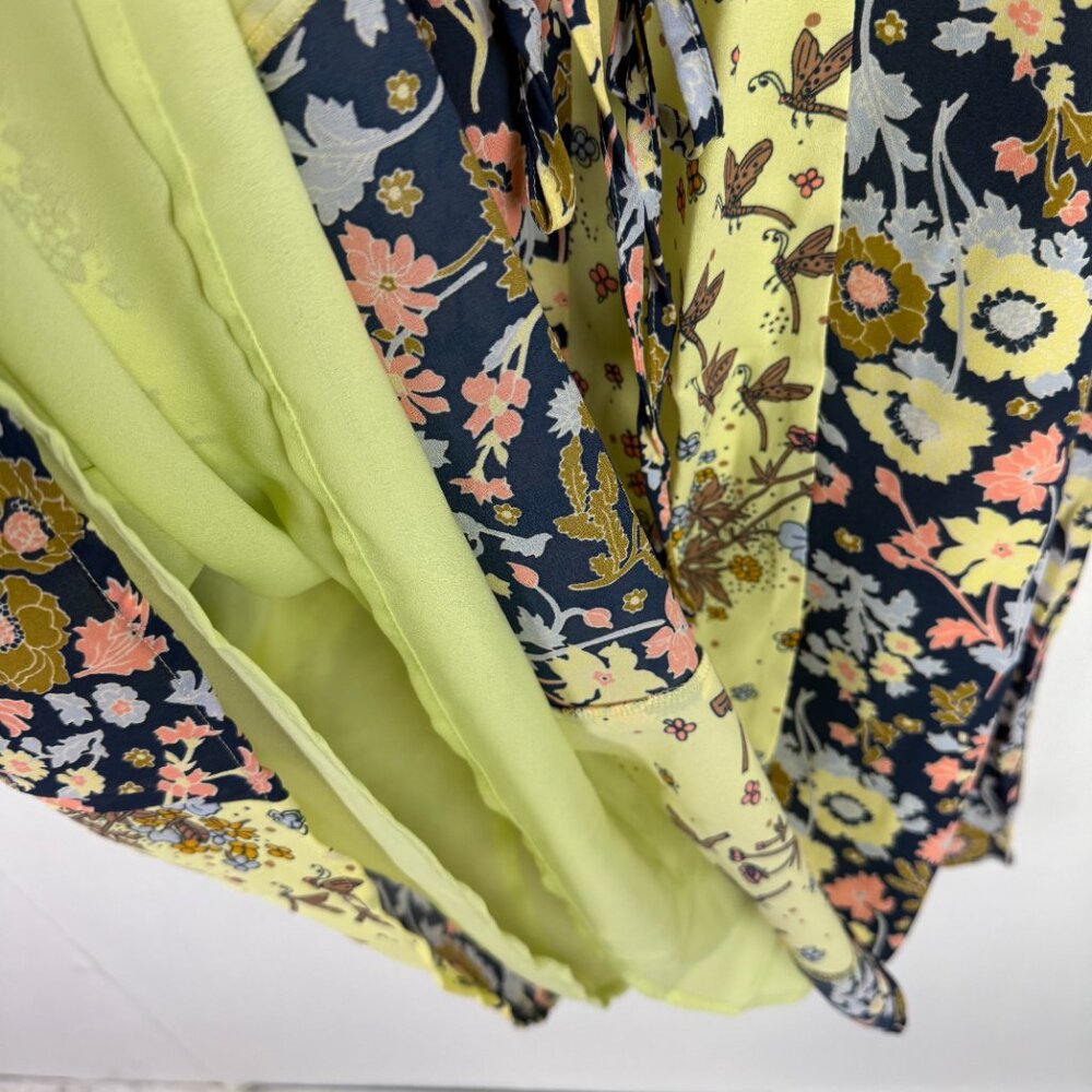 NWT Modcloth Unique Persona Midi Dress Yellow Navy Floral Size 0 NEW - Picture 9 of 14